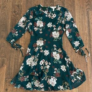 Floral Half Sleeve Dress Womens Size XS